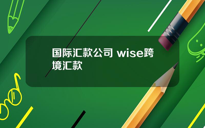 国际汇款公司 wise跨境汇款